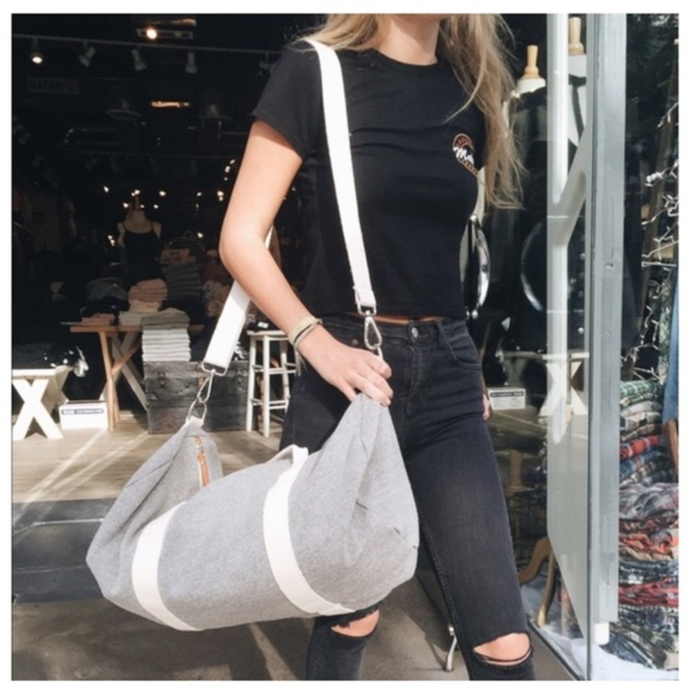 Brandy Melville Grey Duffle Bag